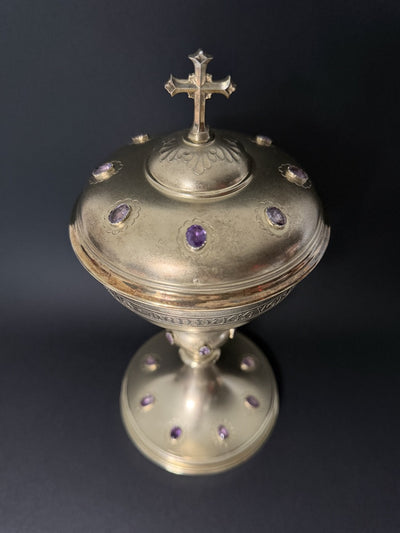 Ciboire épiscopal  Maître orfèvre Edmond Lesage