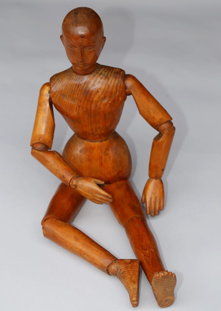 Mannequin d'Atelier En Bois  Fin XIXème