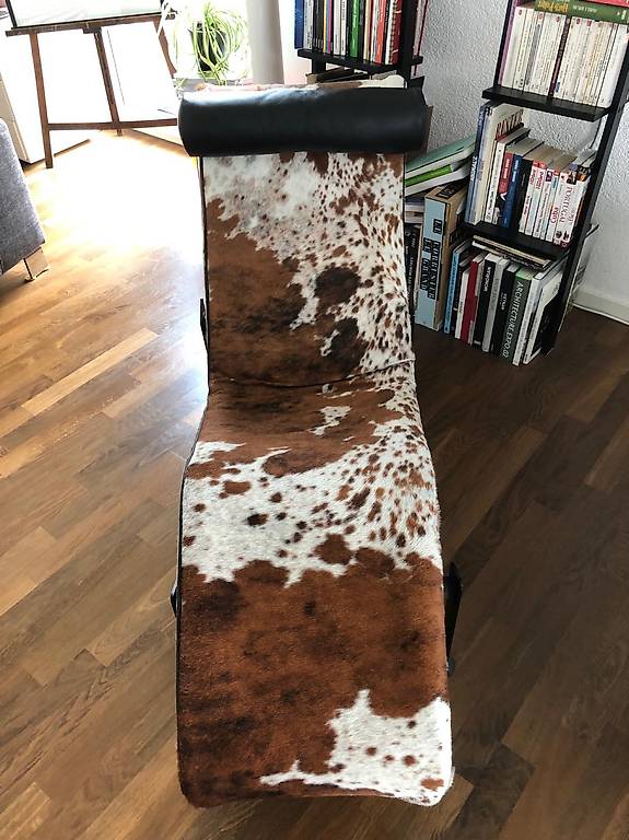 Chaise Longue Cassina LC4 Avec Peau De Poney