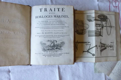 Ancien livre sur l'horlogerie marine F. Berthoud