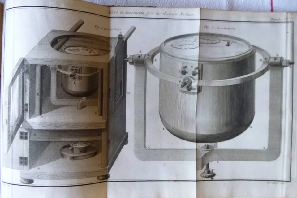 Ancien livre sur l'horlogerie marine F. Berthoud