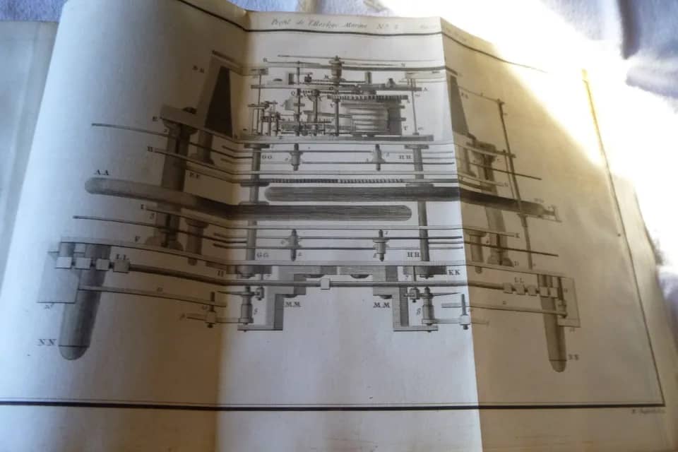 Ancien livre sur l'horlogerie marine F. Berthoud