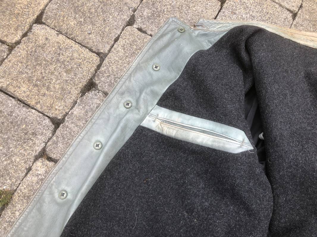 Km Veste Navigant Cuir Gris