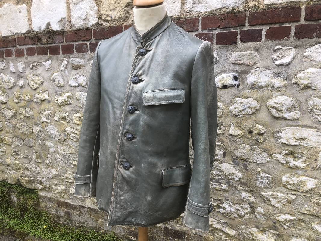 Km Veste Navigant Cuir Gris