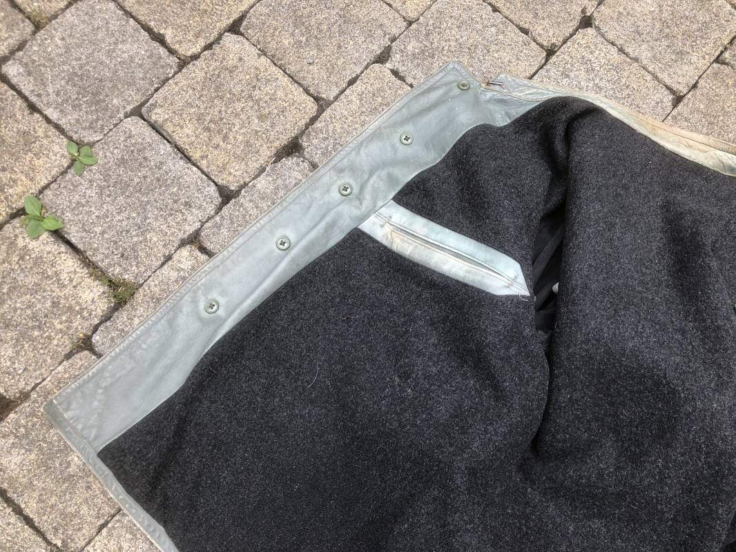 Km Veste Navigant Cuir Gris