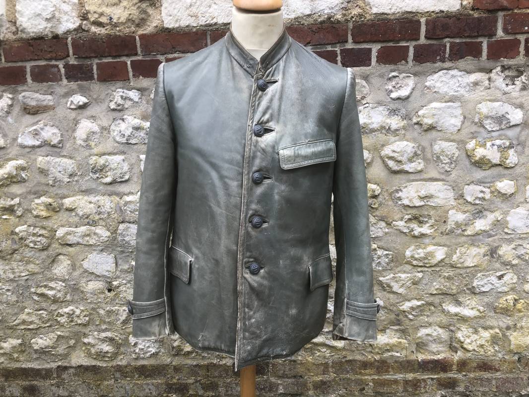 Km Veste Navigant Cuir Gris