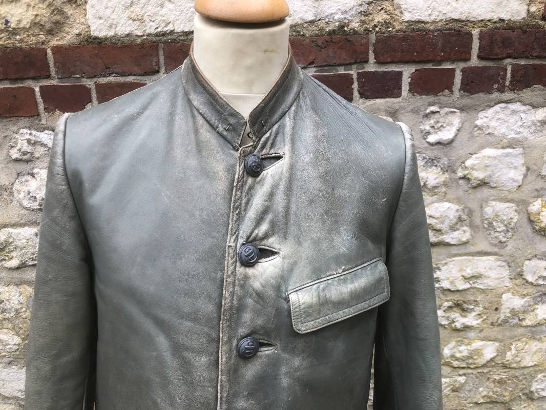 Km Veste Navigant Cuir Gris