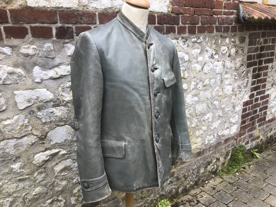 Km Veste Navigant Cuir Gris