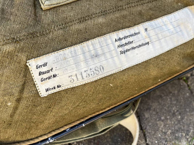 Lw Parachute Dorsal 'Ruckenfallschirm' Navigant Pilote Harnais Et Voilure
