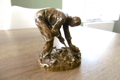 Ancienne sculpture en bronze signée Dalou le casseur de pierres Susse Frères
