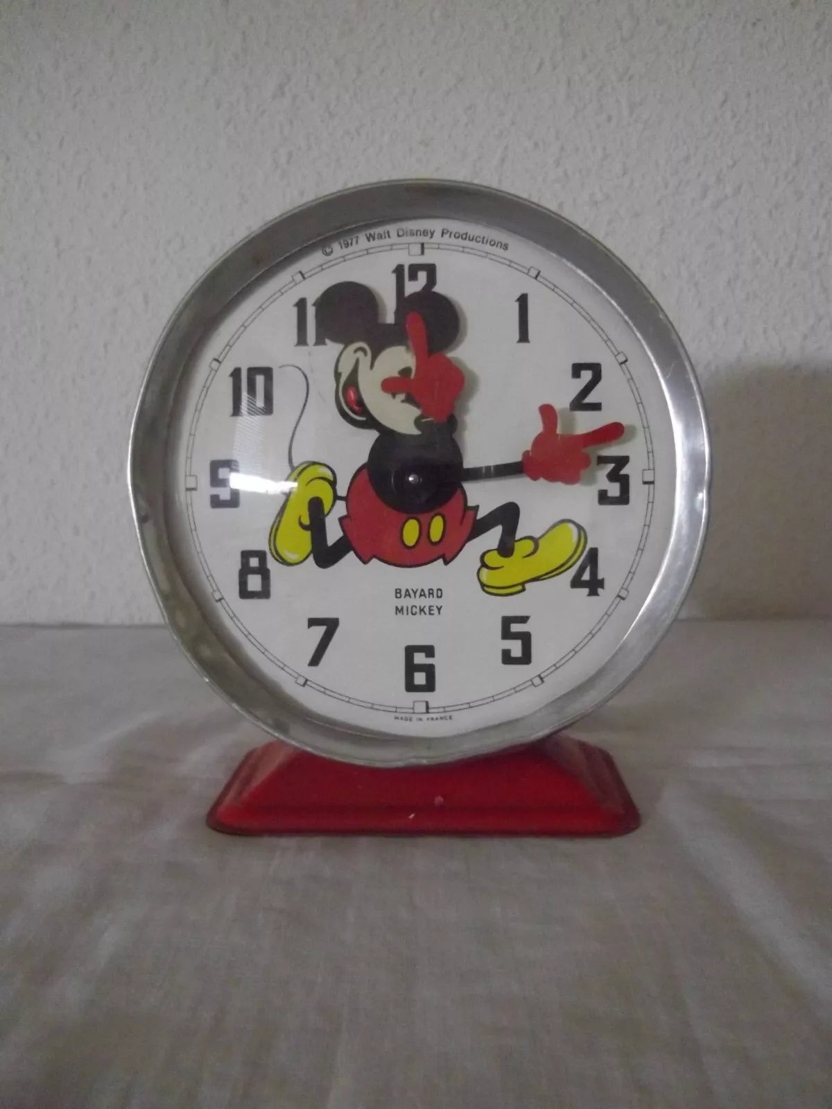 Ancien Réveil Animé Bayard Mickey, 1977 Walt Disney Productions