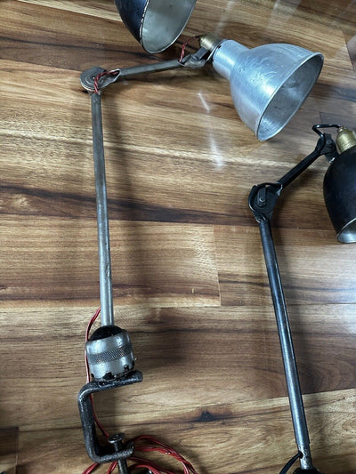 Lot de 4 anciennes lampes Gras Ravel