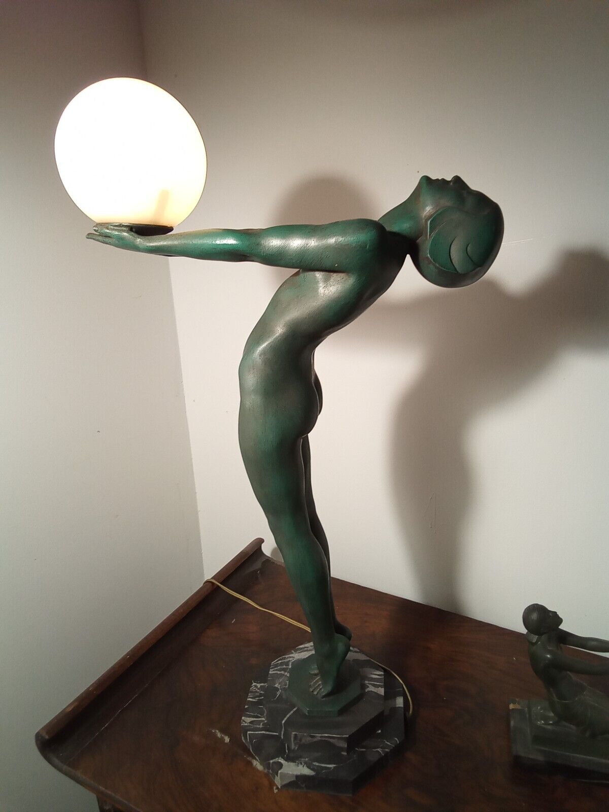 Max Le Verrier Grande lampe Art Deco
