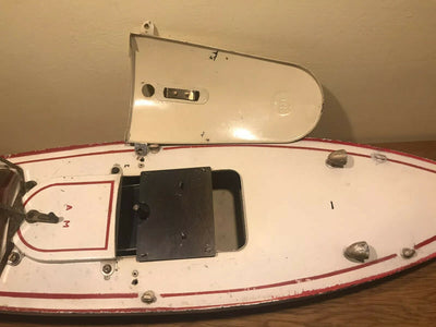 Canot JEP 916 Bateau jouet en tôle de bassin Mécanique No Ruban Bleu