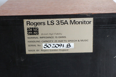 Enceintes Rogers Ls35 A Monitor Gold Badge 15 Ohms