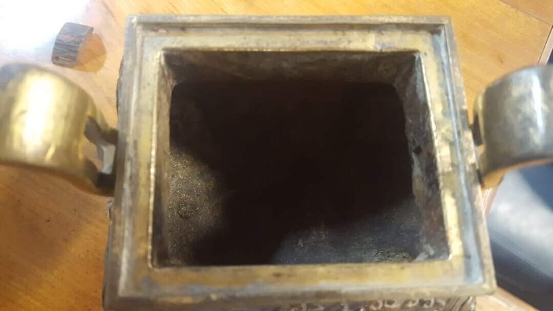 Ancien Brûle Parfum En Bronze Asiatique Chinese Vietnamien