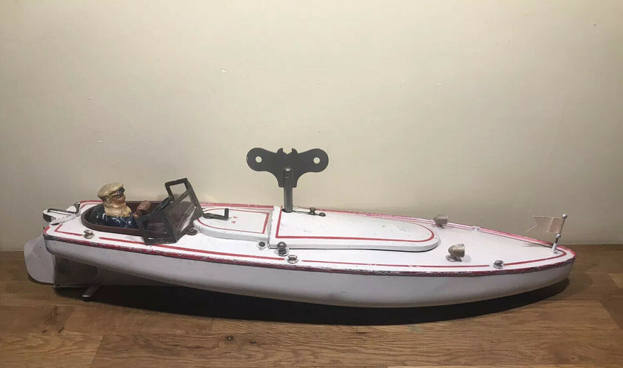 Canot JEP 916 Bateau jouet en tôle de bassin Mécanique No Ruban Bleu