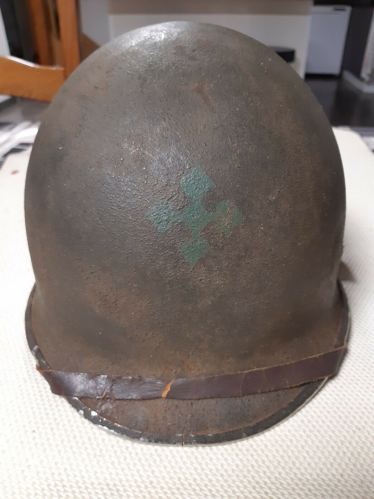 Casque Us Jonc Avant Patte Fixe Gi Nominatif Militaria Ww2