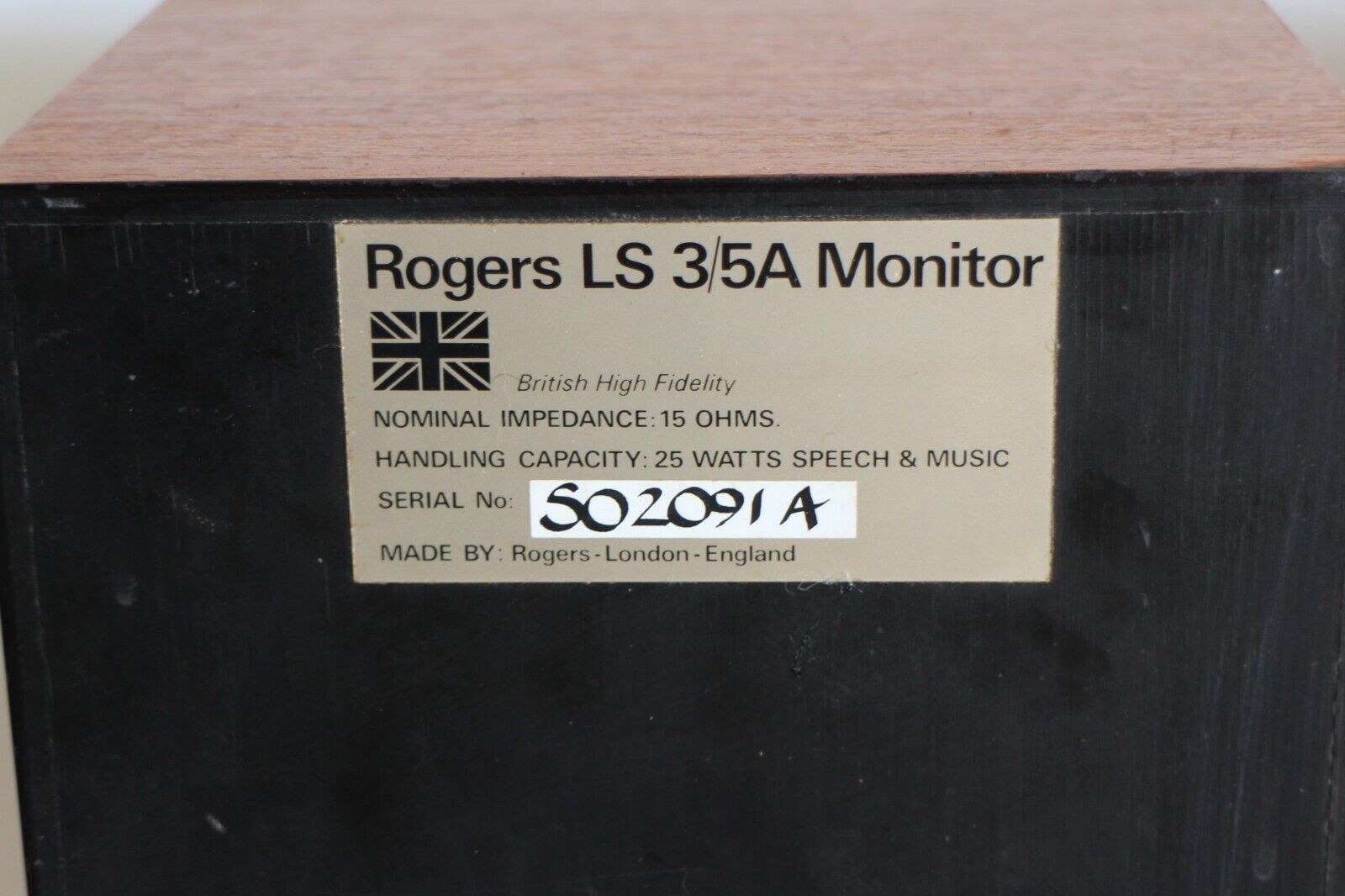 Enceintes Rogers Ls35 A Monitor Gold Badge 15 Ohms