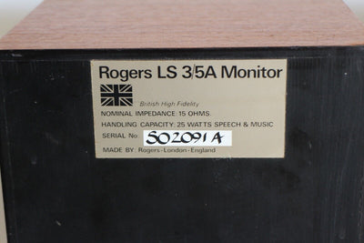 Enceintes Rogers Ls35 A Monitor Gold Badge 15 Ohms