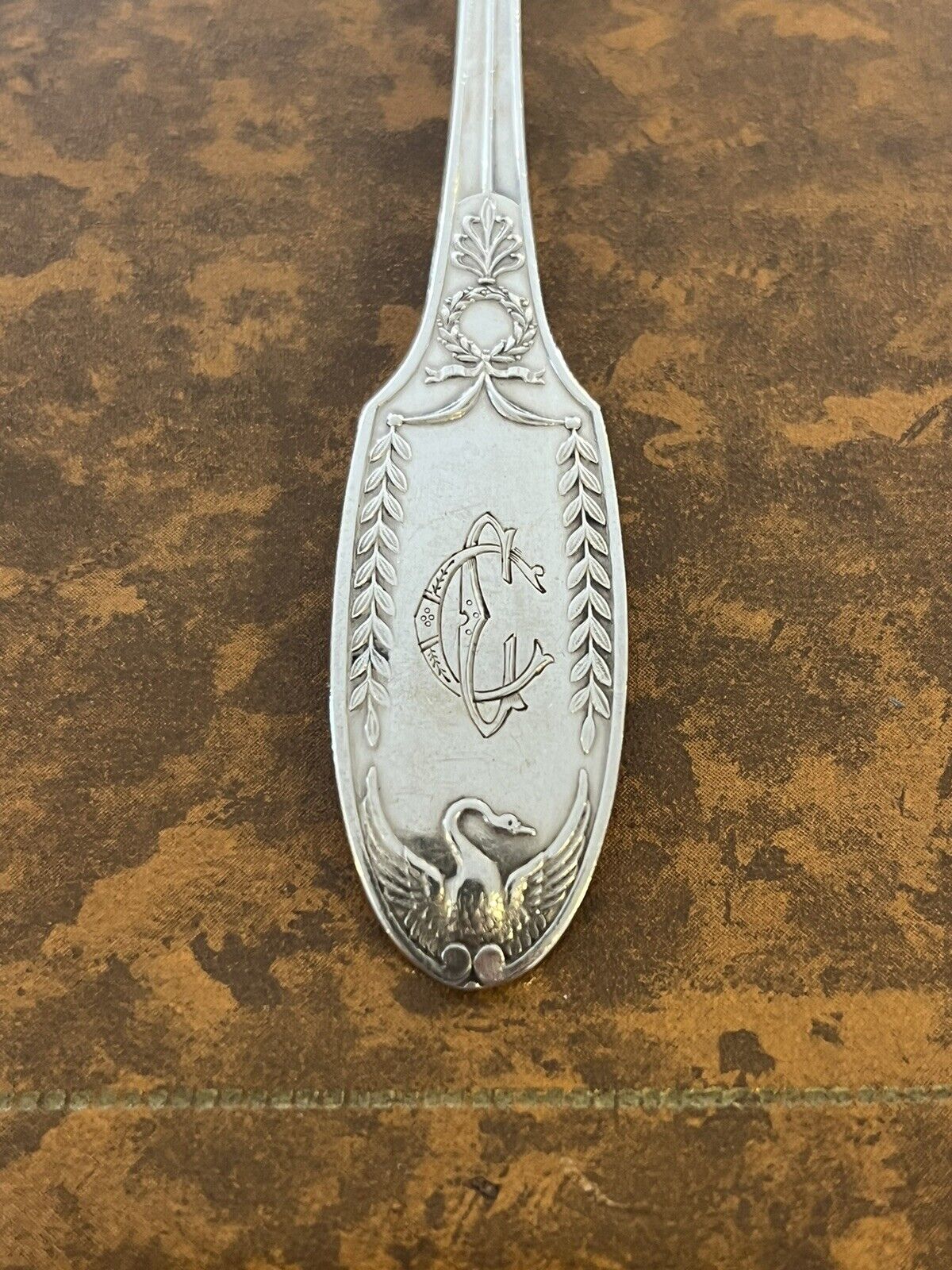 Émile Puiforcat Ménagère 24 Pieces En Argent Massif Modèle Cygne Style Empire