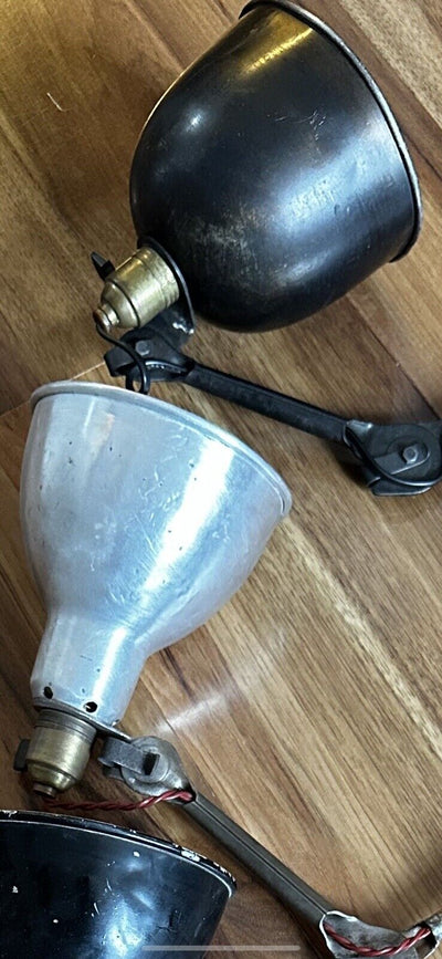 Lot de 4 anciennes lampes Gras Ravel