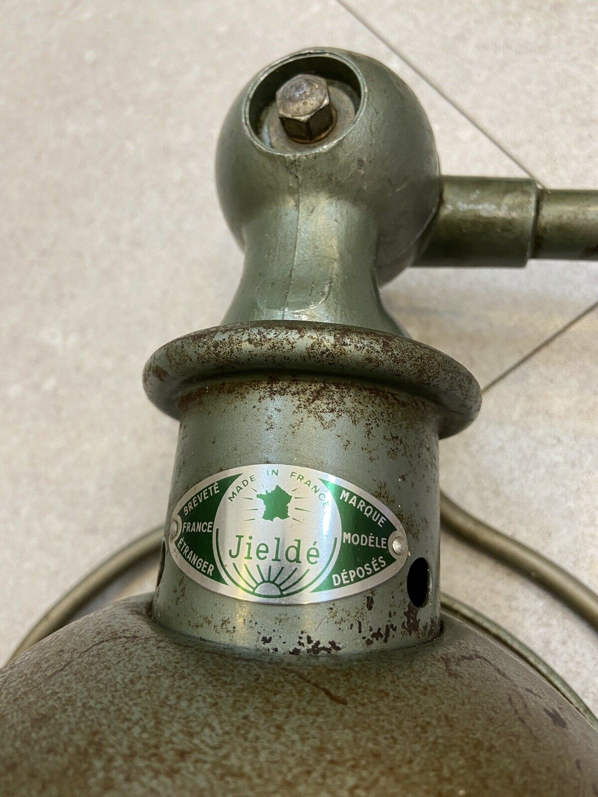 Lampe Jielde Trois Bras, Peinture Verte Vespa D’origine