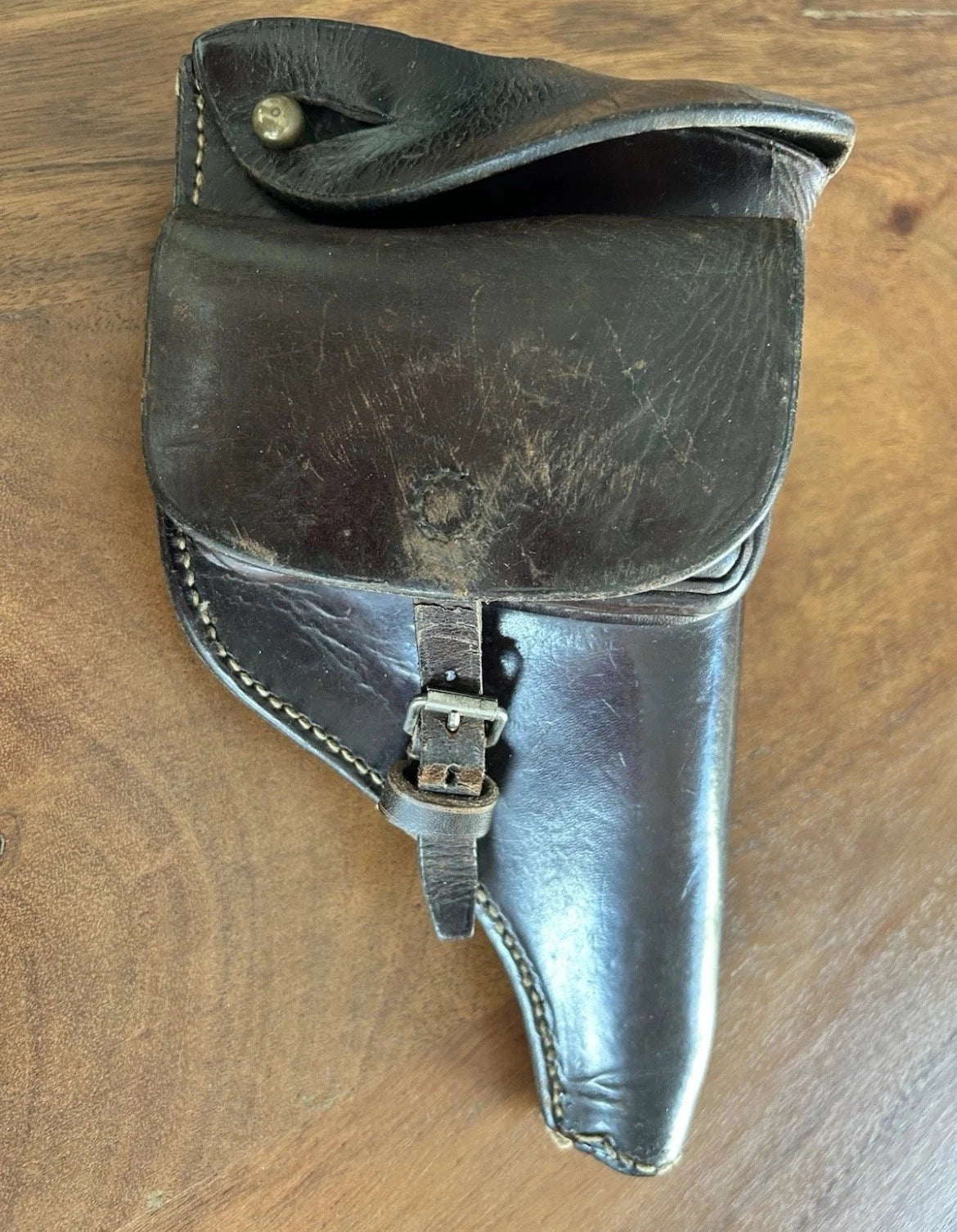 Étui Reichrevolver M 1883 Ww1 1914-1918 Landser Feldgrau No Casque Cuir