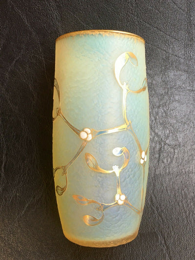 Vase opalescent  émaillé signé Daum Nancy ( Authentique vers 1900 )