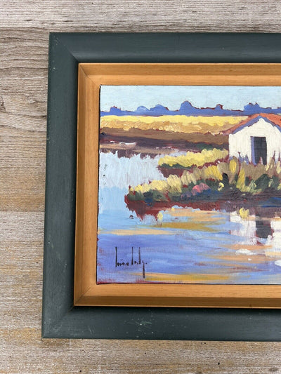 Tableau Olivier Suire Verley Cabane Marais Salant Ile De Ré Huile Sur Toile