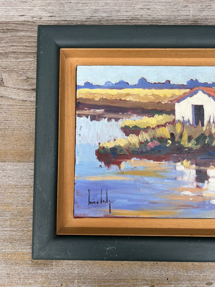 Tableau Olivier Suire Verley Cabane Marais Salant Ile De Ré Huile Sur Toile