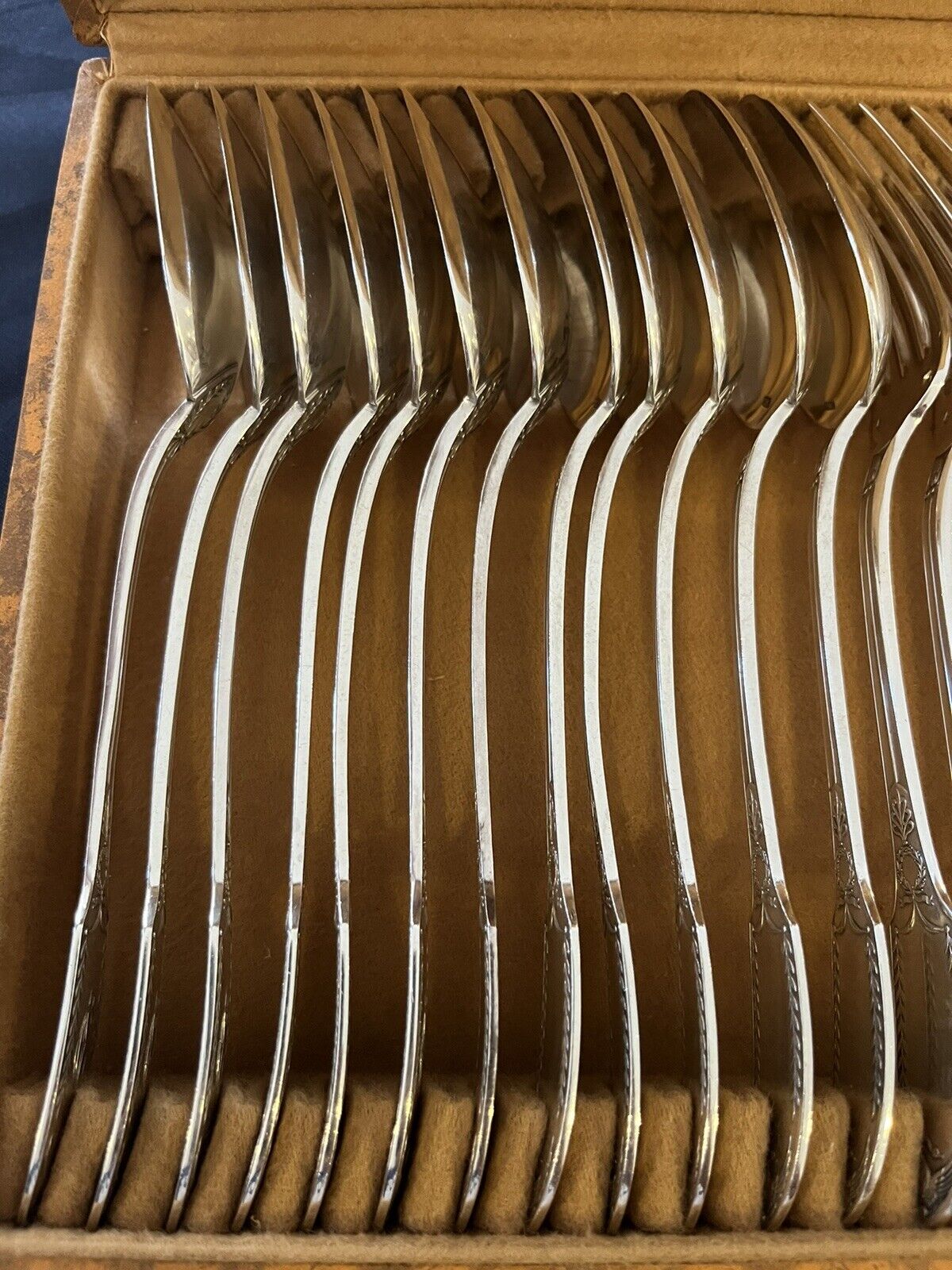 Émile Puiforcat Ménagère 24 Pieces En Argent Massif Modèle Cygne Style Empire