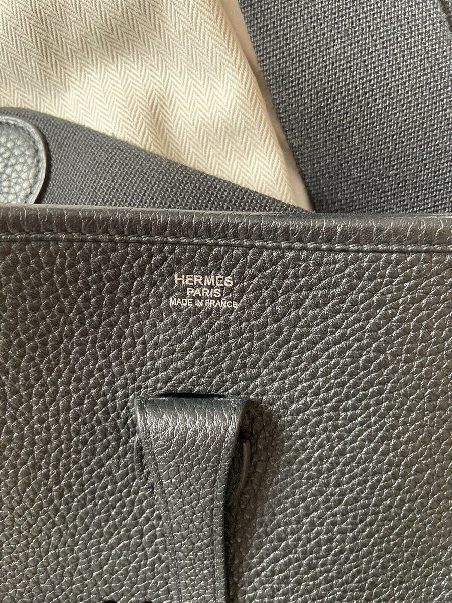 Sac Hermes Evelyne III 29 Taurillon Clemence Noir Authentique