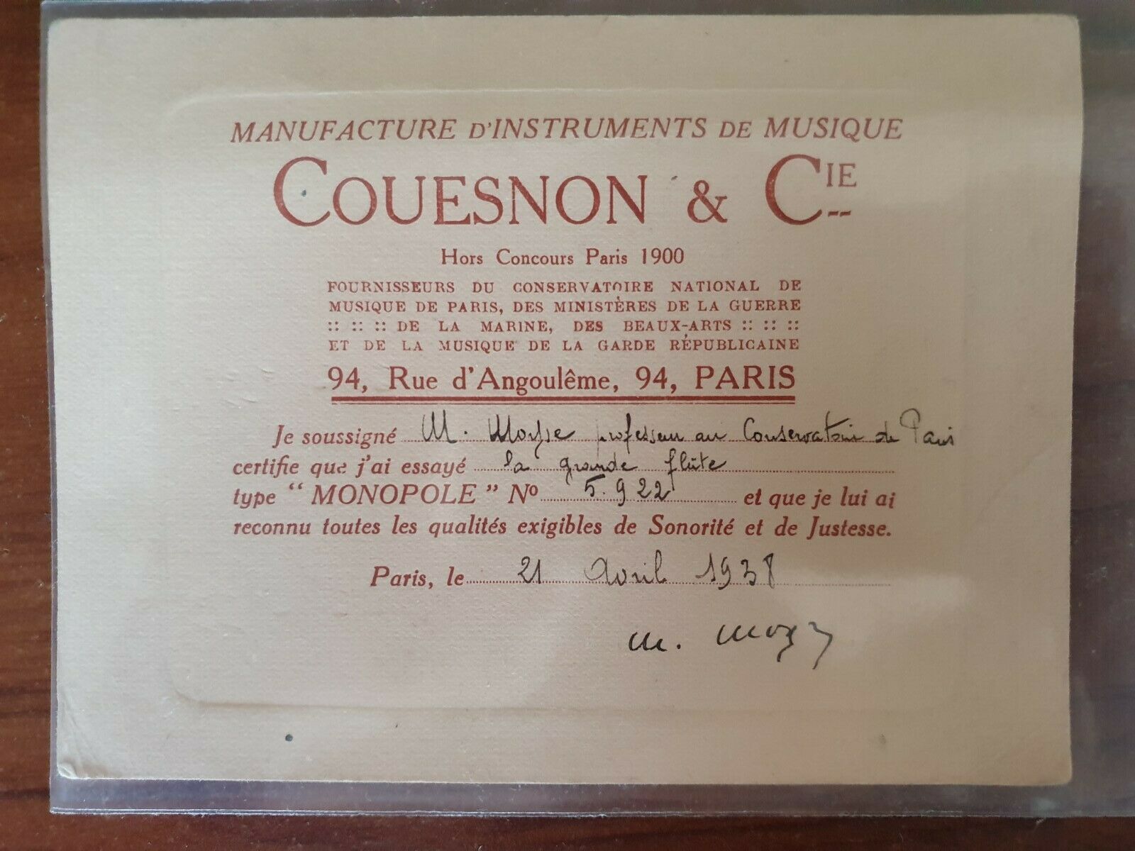 Flûte Traversière Couesnon