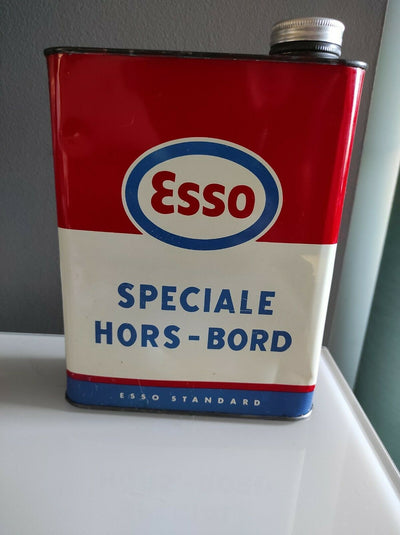 Bidon d'huile ancien esso