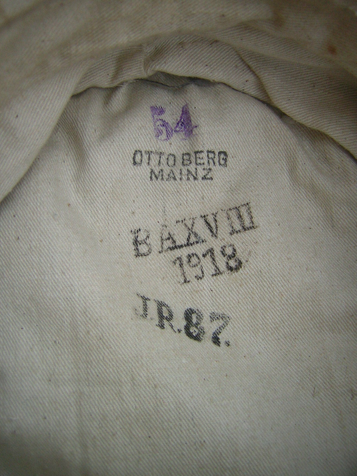 Kepi Mütze casquette combat drap troupe feldgrau 1918 IR 87 Nassau