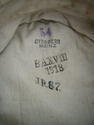 Kepi Mütze casquette combat drap troupe feldgrau 1918 IR 87 Nassau