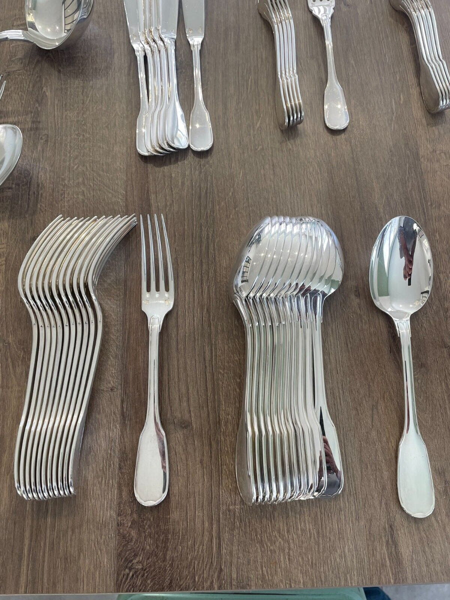 Ménagère Christofle modèle Versailles en métal argenté 75 pièces