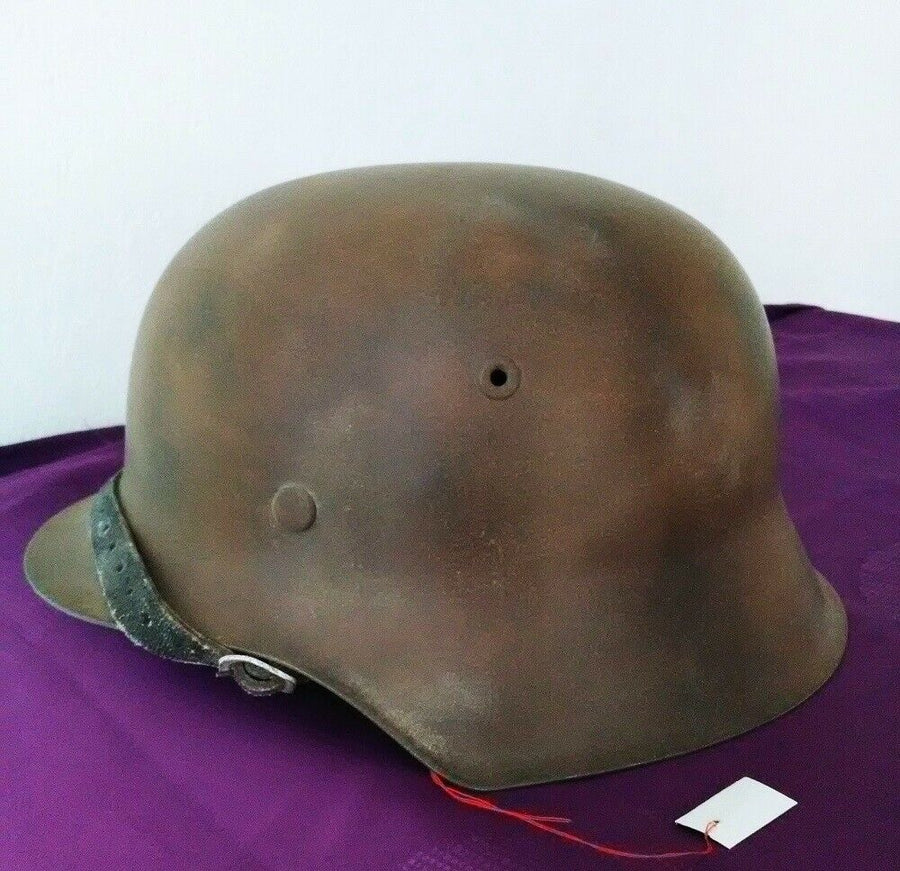 Casque Allemand Ww2 -40- Camoufle 3 Tons Original - Se 66 -