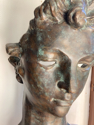 Pierre Chenet – Superbe Tête À L’antique En Bronze Signé