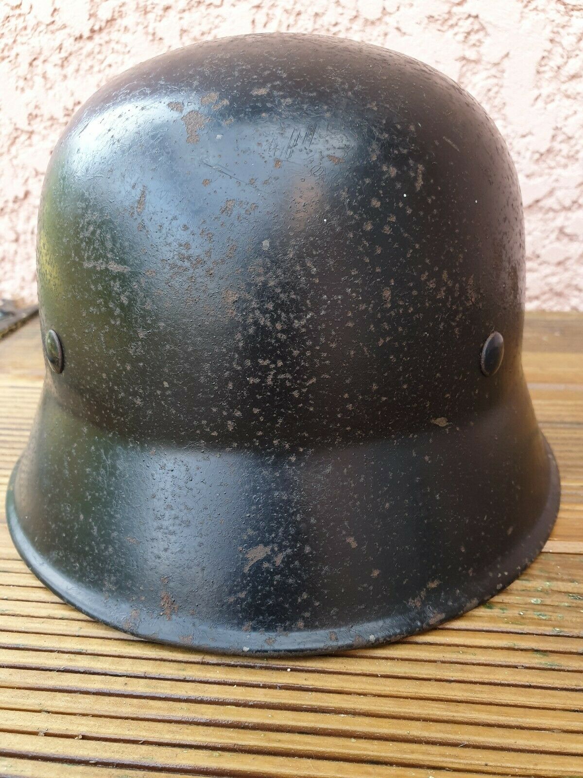 Casque Allemand Ww2 M34 Complet, Double Insigne.