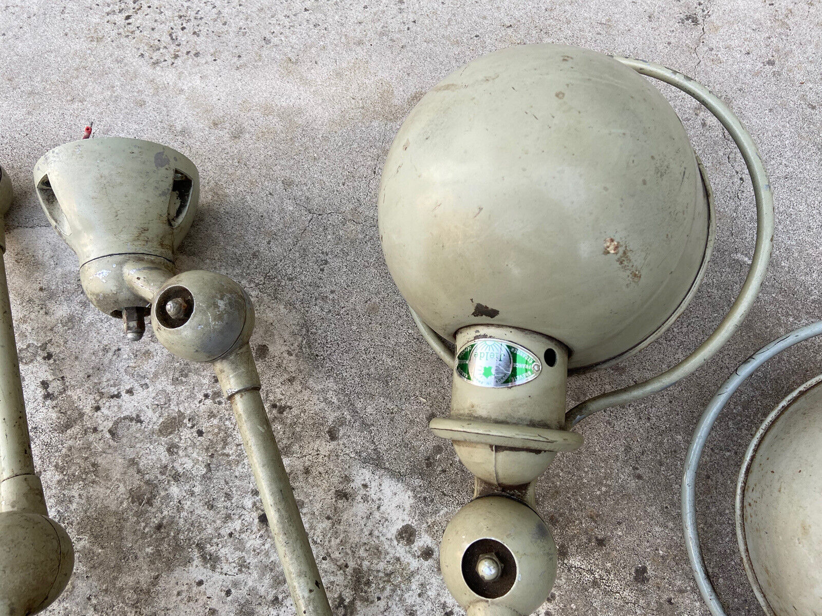 Deux Lampes Atelier Jieldé 2 Bras +  Applique Vintage Loft Design Industriel 1950