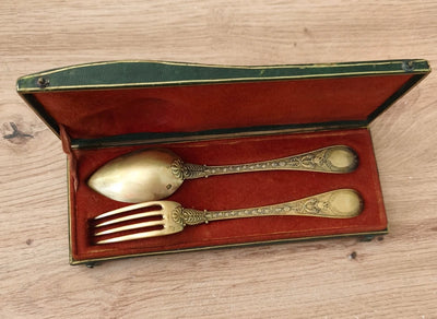 Coffret De Couvert Dit Joséphine Poinçoinné Au Vieillard, Argent Empire