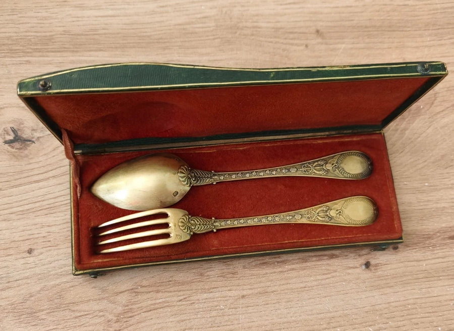 Coffret De Couvert Dit Joséphine Poinçoinné Au Vieillard, Argent Empire