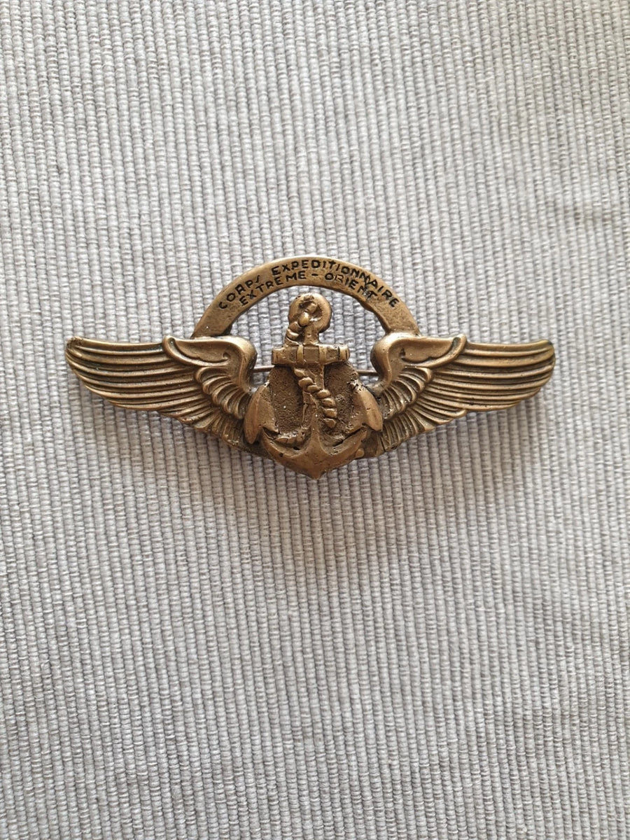Insigne Aviation Pilote Marine Coloniale Indochine Extreme-Orient Cefeo