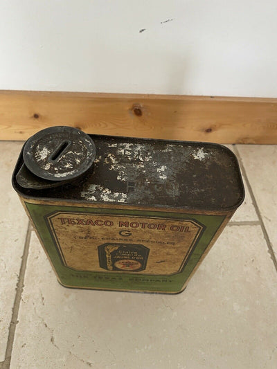 Bidon huile ancien Texaco Vintage Objet De Garage