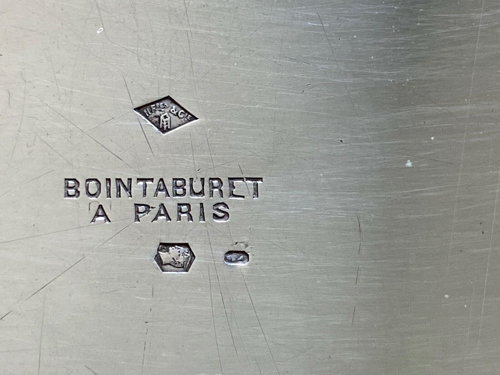 Ancien Grand Plat En Argent Massif Armoirie Royale