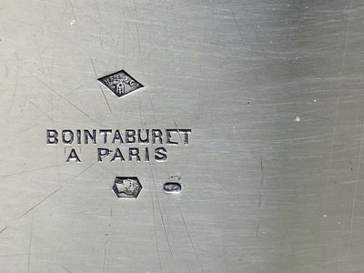Ancien Grand Plat En Argent Massif Armoirie Royale