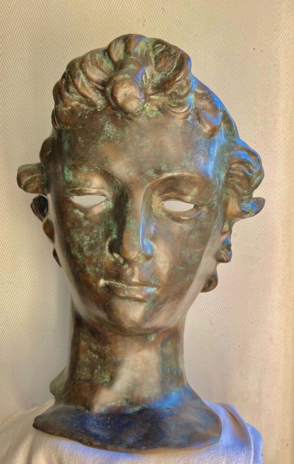 Pierre Chenet – Superbe Tête À L’antique En Bronze Signé