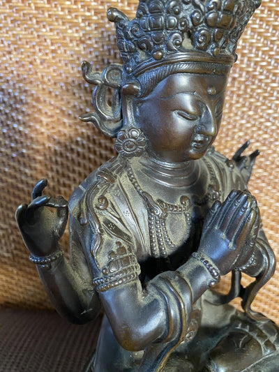 Statue Bronze Époque Xix Eme ( Inde Cambodge Vietnan  )